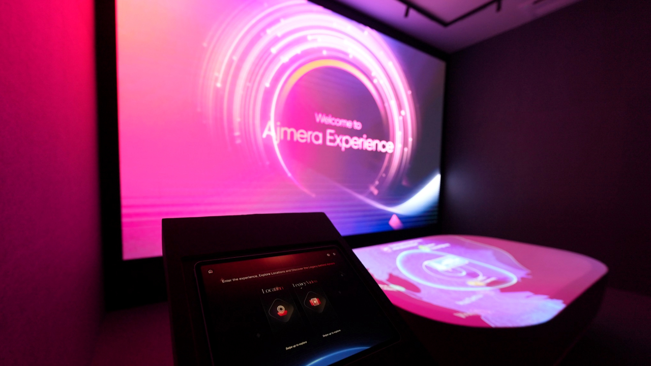 Ajmera Experience with projection mapping, interactive table and iPad control